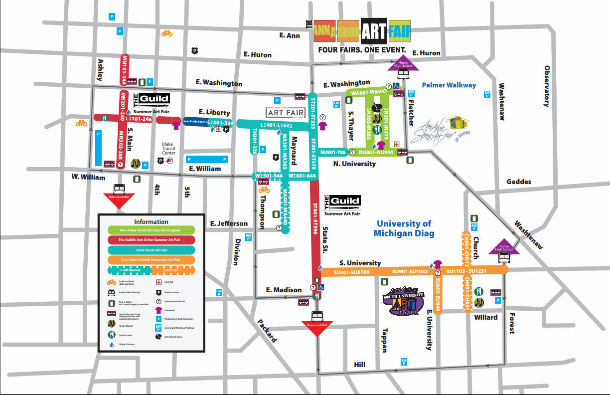 Ann Arbor Art Fair Map Your Guide To The 2019 Ann Arbor Art Fair