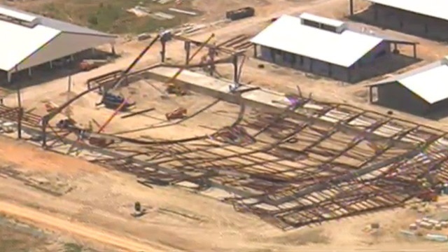 4 workers transported after A&M Equine Center collapses