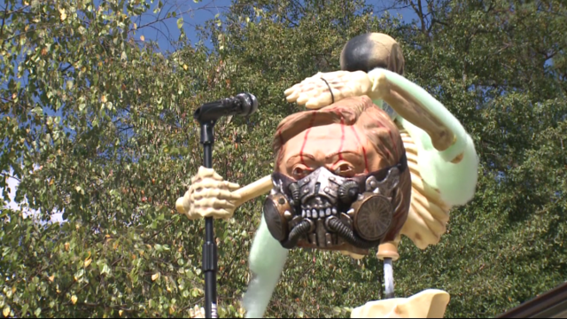Gruesome Halloween Decorations Portray Decapitated Hillary Clinton